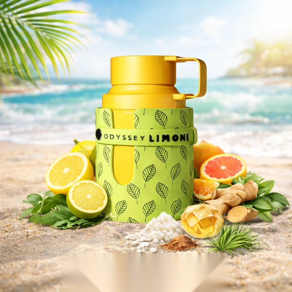 Armaf Odyssey Limoni Fresh parfum arabesc unisex, 100 ml, flaconul în ambianță
