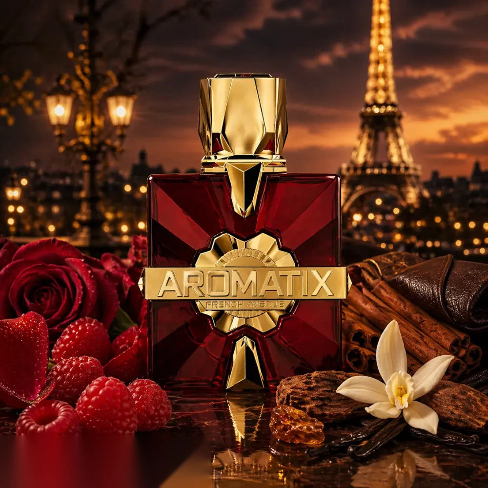 Aromatix x French Avenue Carnal Desire parfum arabesc unisex, 100 ml, flaconul în ambianță