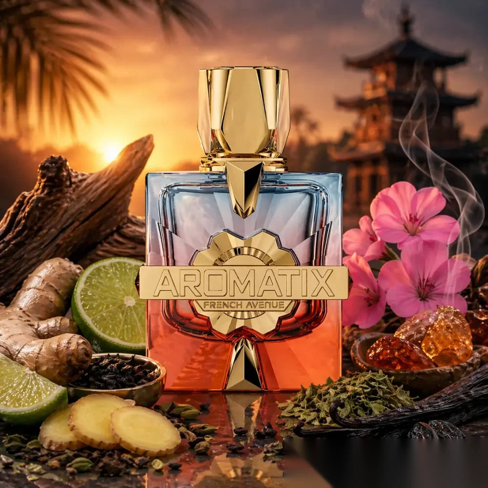 French Avenue Aromatix Teas Me parfum arabesc unisex, 100 ml, flaconul în ambianță