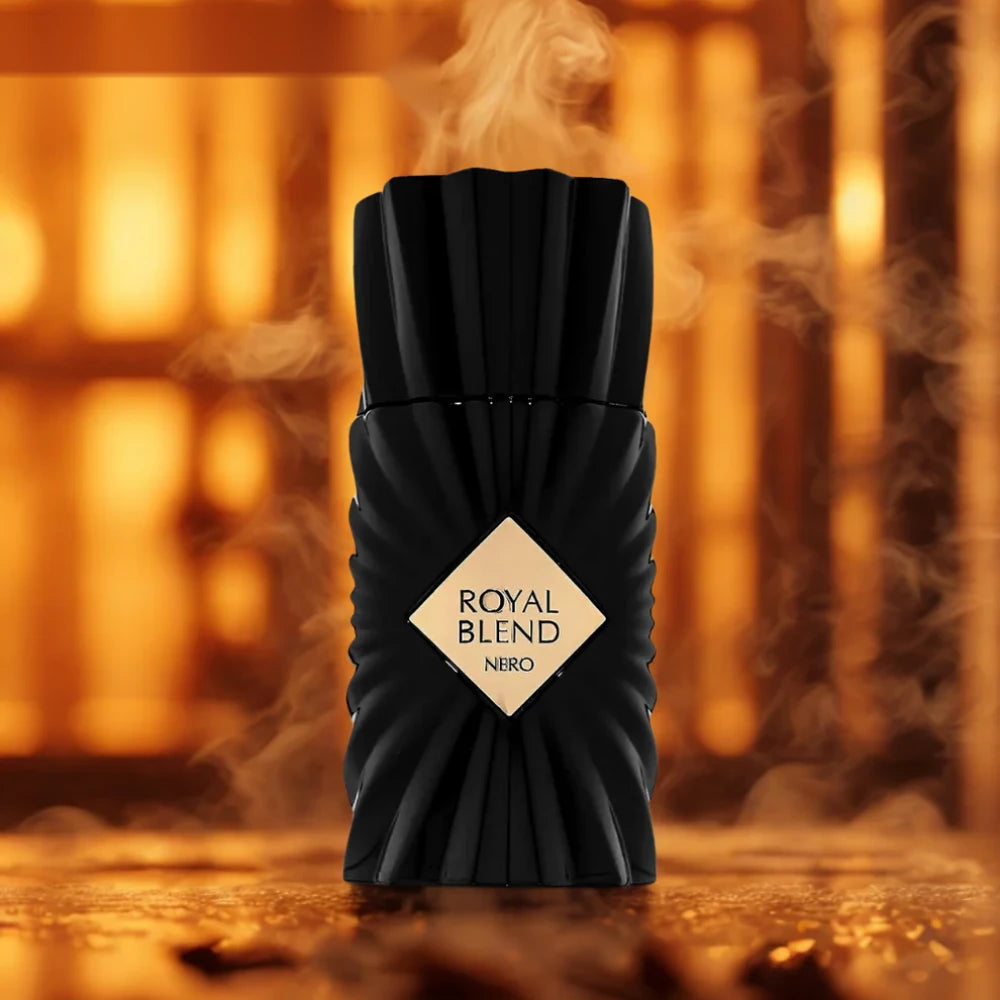 French Avenue Royal Blend Nero parfum arabesc unisex, 100 ml, flaconul în ambianță