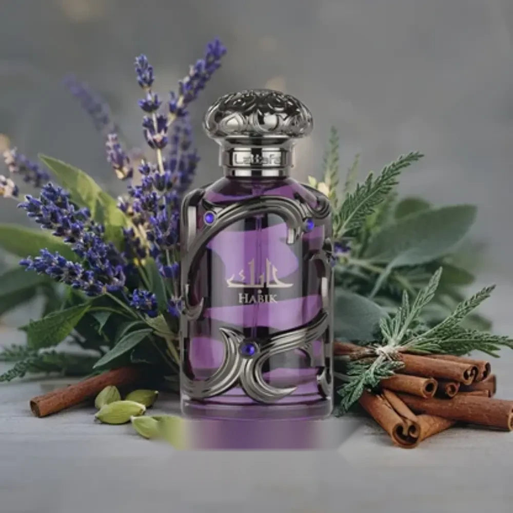 Lattafa Habik For Men parfum arabesc bărbați, 100 ml, flaconul în ambianță