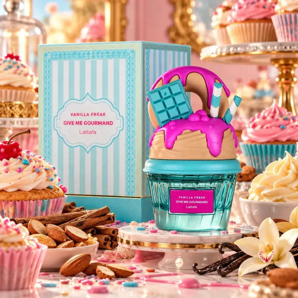 Lattafa Vanilla Freak parfum arabesc unisex, 75 ml, flaconul și cutia