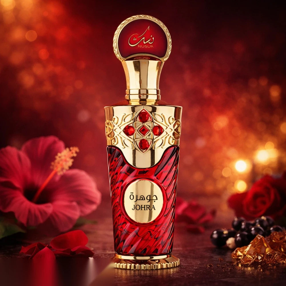 Nusuk Johra parfum arabesc femei, 100 ml, flaconul în ambianță