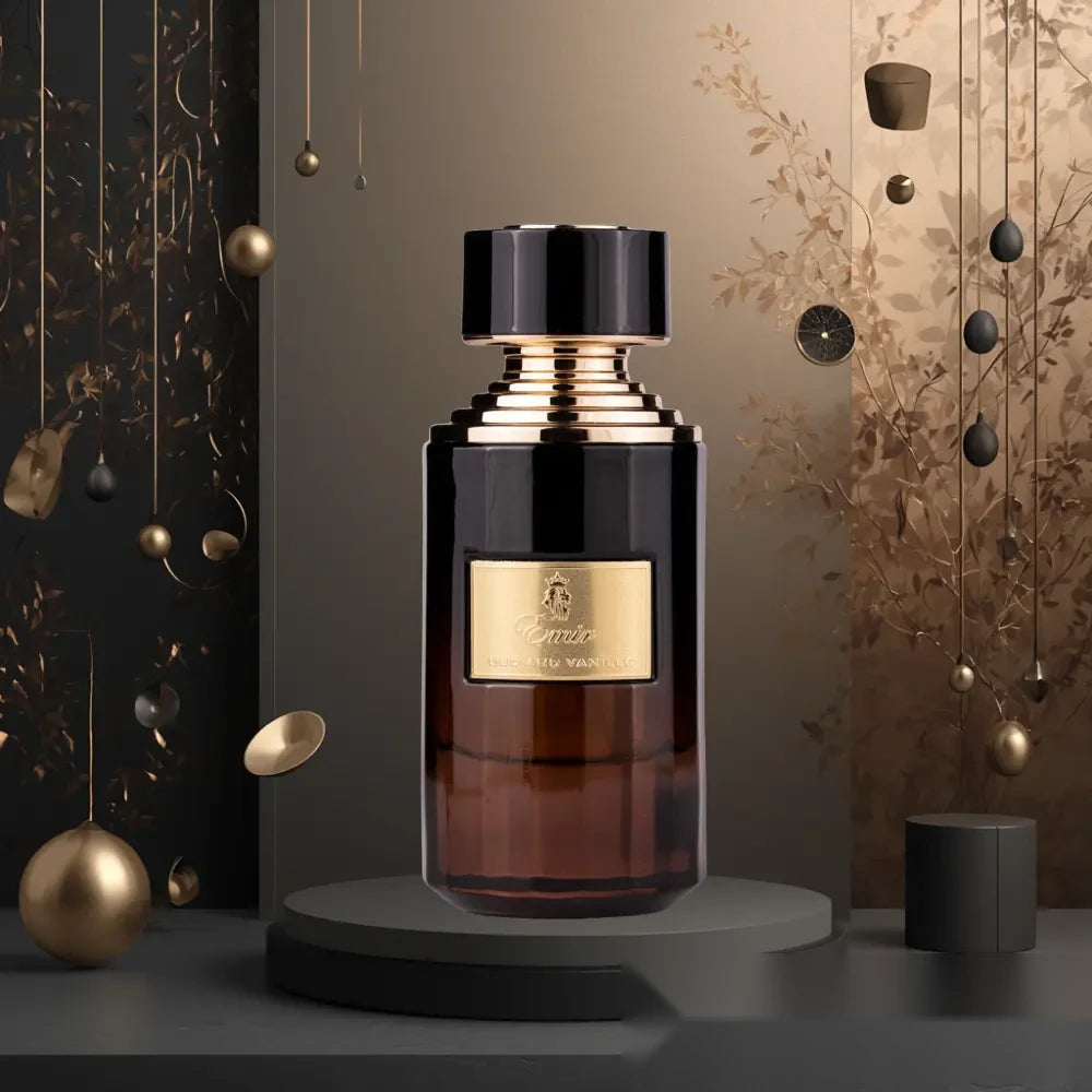 Oud and Vanille by Emir parfum arabesc unisex, 75 ml, flaconul în ambianță