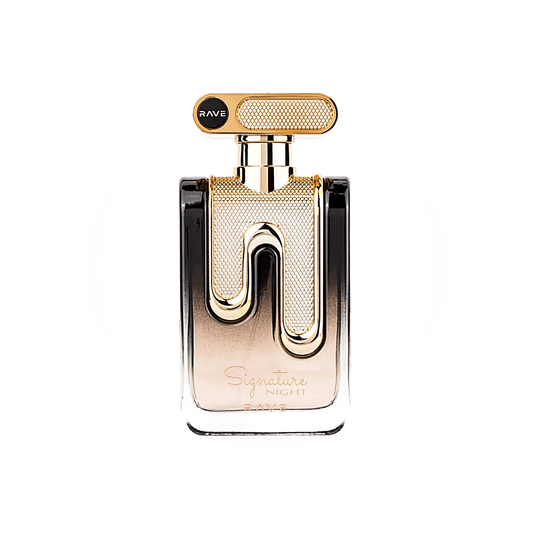 Signature Night este un floral‑oriental feminin, ușor dulce, gândit pentru purtare de seară sau pentru momentele în care vrei o prezență elegantă fără să fie copleșitoare.