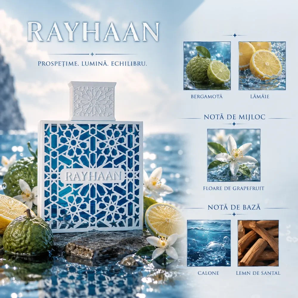 Rayhaan Azul parfum arabesc bărbați, 100 ml, flaconul în ambianță