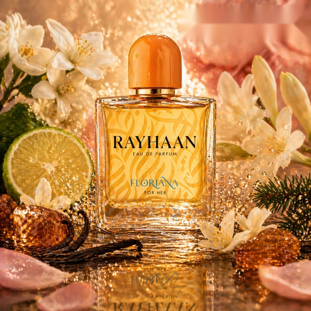 Rayhaan Floriana parfum arabesc femei, 100 ml, flaconul în ambianță