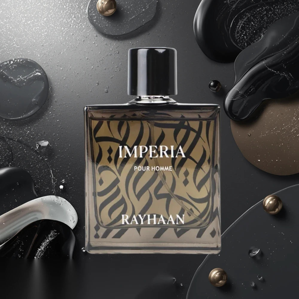 Rayhaan Imperia parfum arabesc bărbați, 100 ml, flaconul în ambianță
