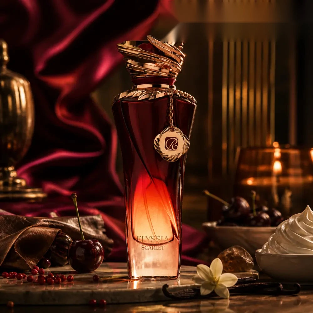 Riiffs Elyssia Scarlet parfum arabesc femei, 100 ml, flaconul în ambianță