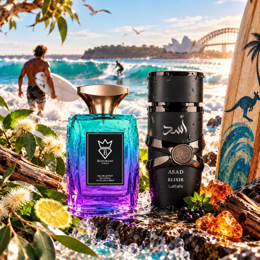Set Bujairami Unforgettable și Lattafa Asad Elixir, 2 parfumuri arăbești bărbați, 2 x 100 ml, imaginea 2