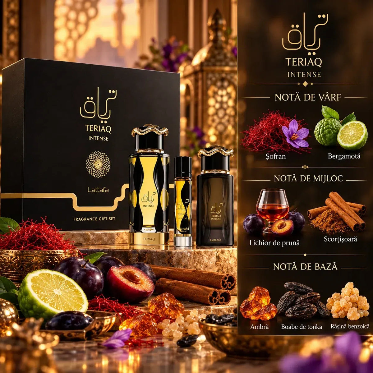 Set Cadou Lattafa Teriaq Intense + + Hair Mist parfum arabesc unisex, 100 ml, imaginea 3