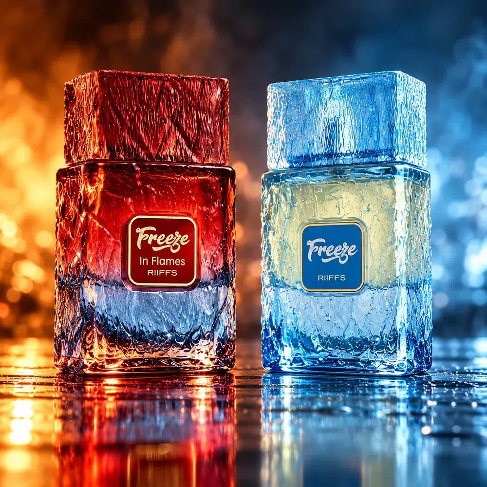 Set Freeze Duo Riiffs Freeze + Freeze in Flames 2 x parfum arabesc unisex, 100 ml